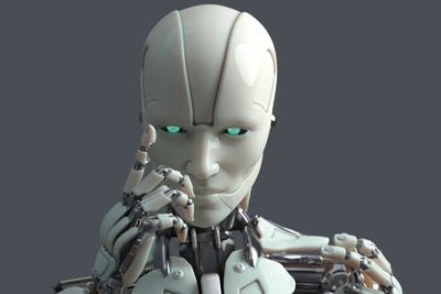 Robot Warning 2 by Mike Kiev art print