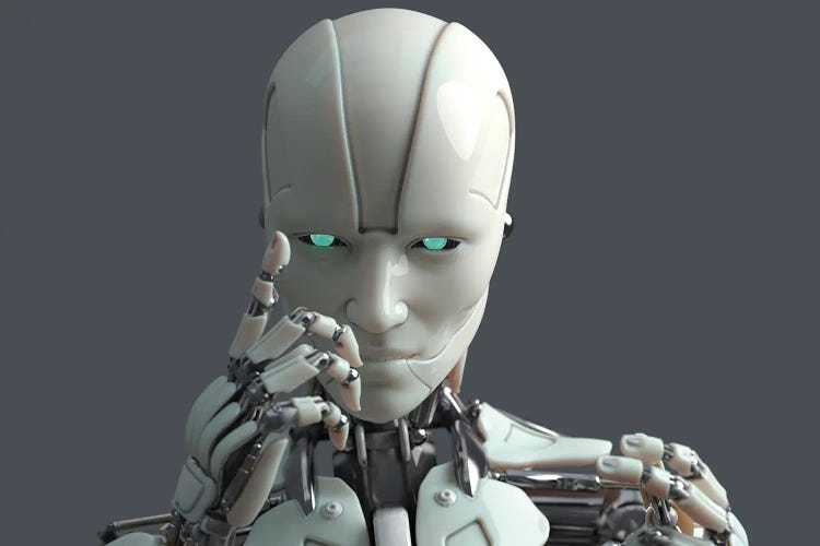 Robot Warning 2 by Mike Kiev wall art
