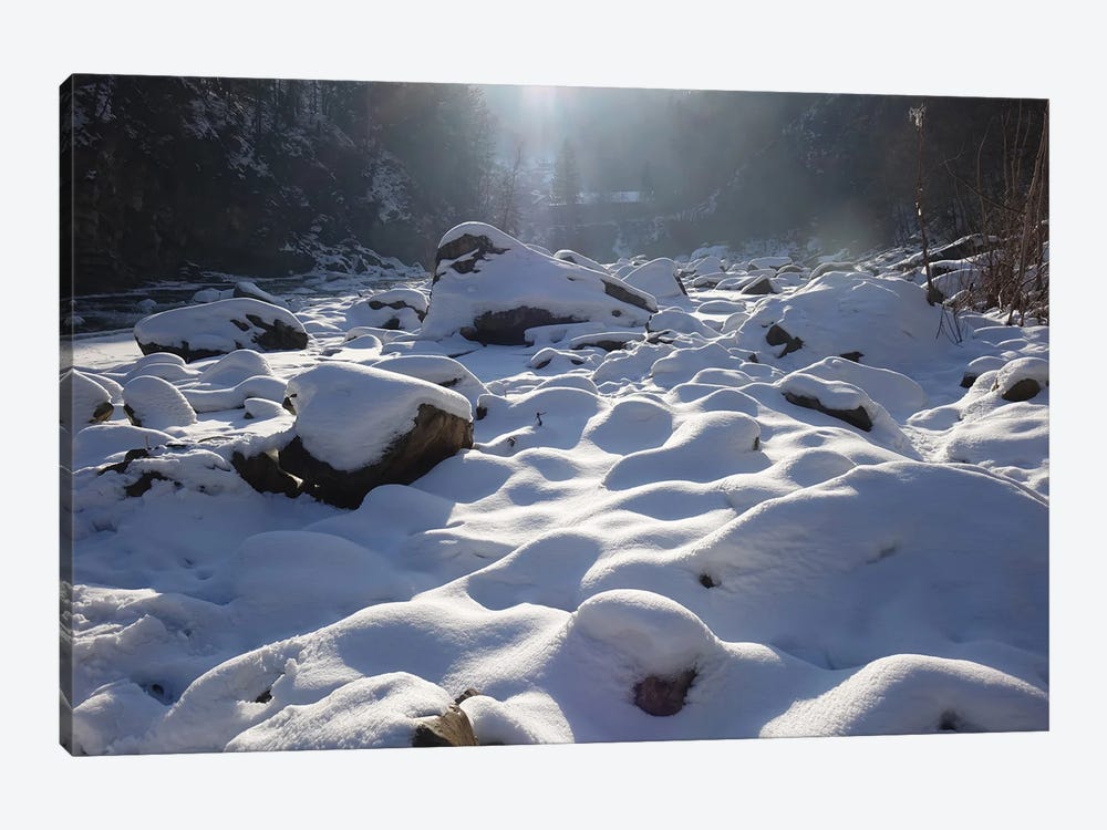 Snowy River In The Carpathian Mountains by Mike Kiev 1-piece Canvas Artwork