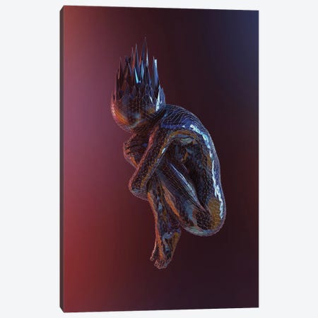 Artificial Human Body In Free Fall Canvas Print #MII208} by Mike Kiev Canvas Artwork