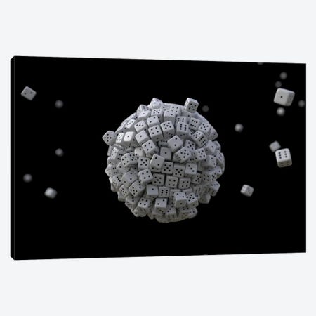 Planet Of Dices Canvas Print #MII234} by Mike Kiev Canvas Wall Art