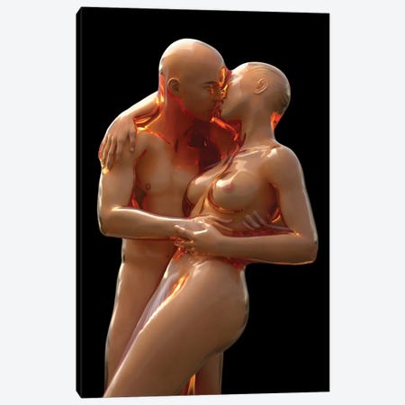 Fused Lovers I Canvas Print #MII243} by Mike Kiev Canvas Wall Art