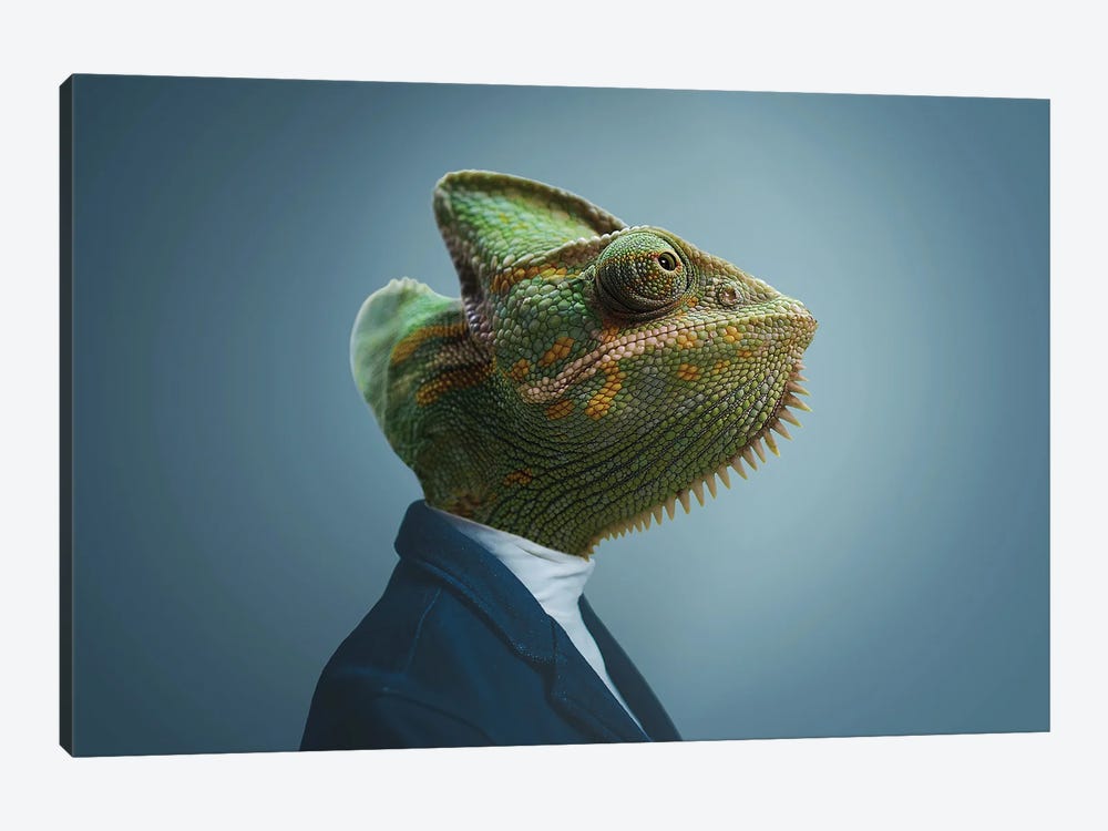 Chameleon Man by Mike Kiev 1-piece Canvas Art