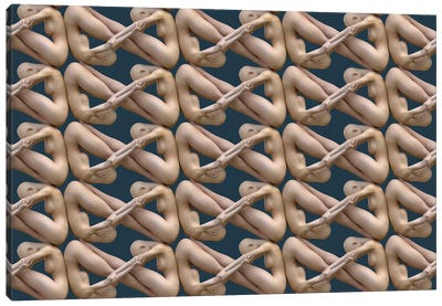 chain Of Human Bodies Canvas Art Print - Mike Kiev