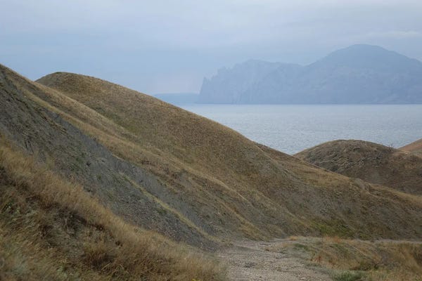 Mike Kiev: Hilly Landscape By The Sea II by Mike Kiev