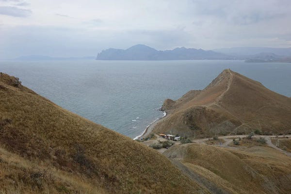 Mike Kiev: Hilly Landscape By The Sea IV by Mike Kiev