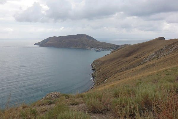 Mike Kiev: Hilly Landscape By The Sea VII by Mike Kiev