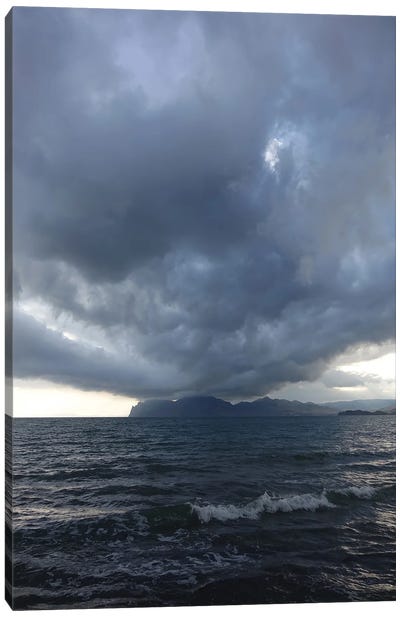 Storm Clouds Over The Sea IV Canvas Art Print - Mike Kiev