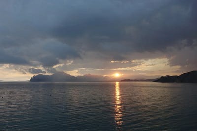 Sea Sunset by Mike Kiev canvas print