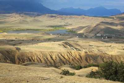 Hilly Landscape By The Sea VIII by Mike Kiev art print