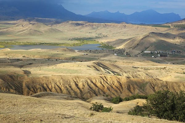 Mike Kiev: Hilly Landscape By The Sea VIII by Mike Kiev