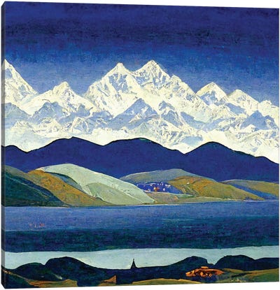 Blue Mountains III Canvas Art Print - Mike Kiev