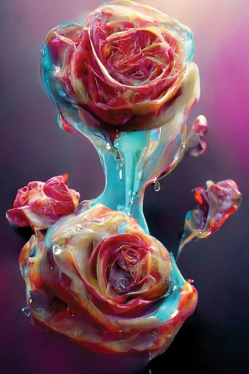 Red Roses Covered With Sweet Syrup I