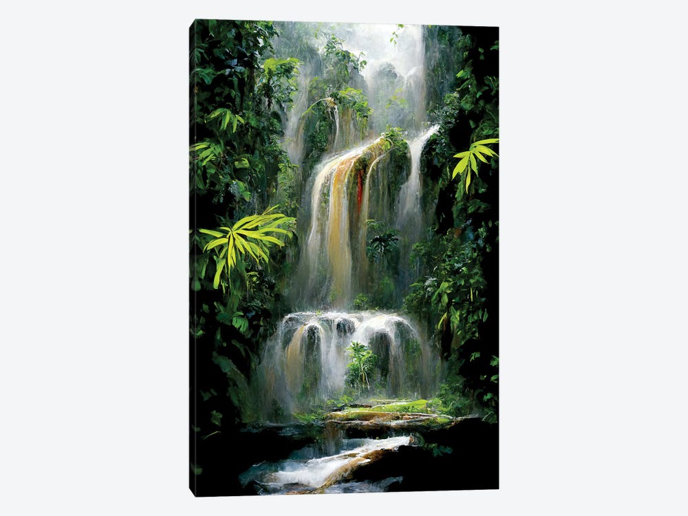 Jungle Waterfall III by Mike Kiev 1-piece Art Print