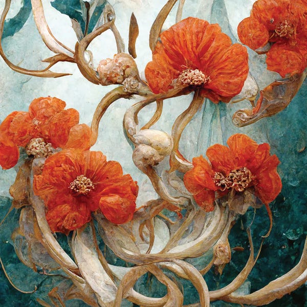 Mike Kiev: Fantastic Red Flowers by Mike Kiev