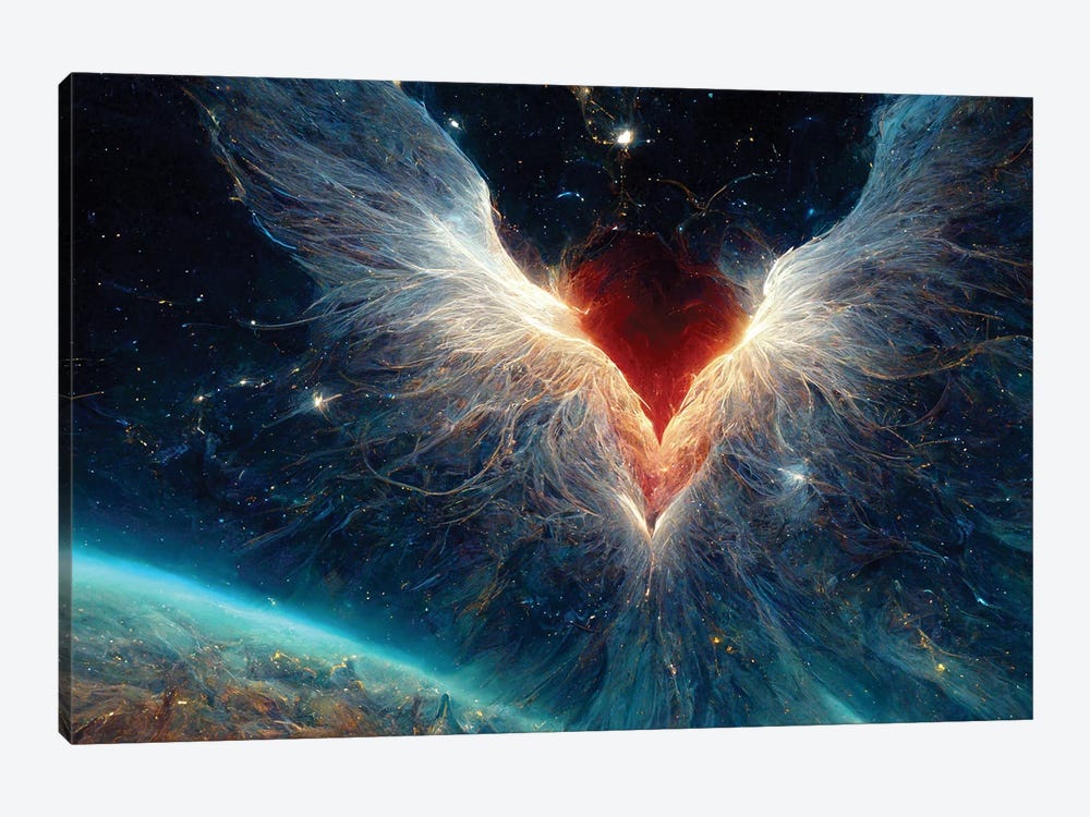 Plasma Wings In Space by Mike Kiev 1-piece Canvas Art