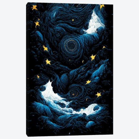 Starry Night V Canvas Print #MII372} by Mike Kiev Canvas Art