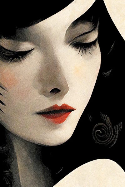 Female Portrait by Mike Kiev multi panel art