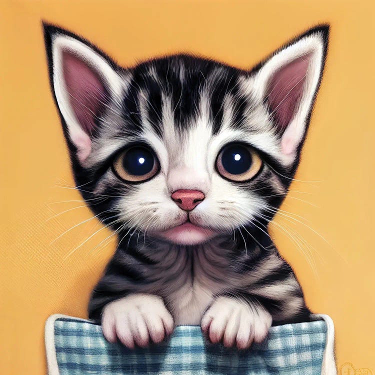 Cute Kitten by Mike Kiev wall art