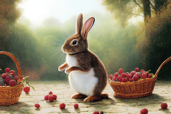 Mike Kiev: Rabbit And Berry III by Mike Kiev