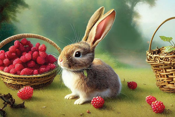 Mike Kiev: Rabbit And Berry by Mike Kiev
