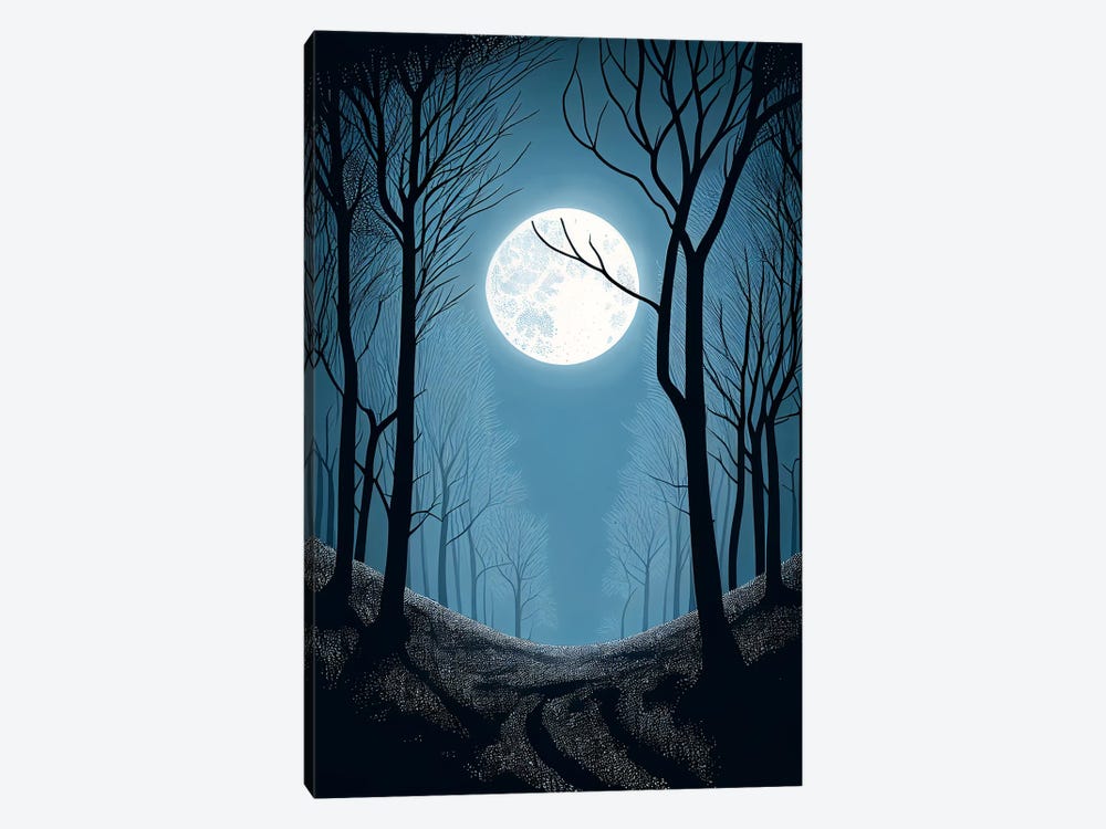Moonlit Forest by Mike Kiev 1-piece Canvas Print