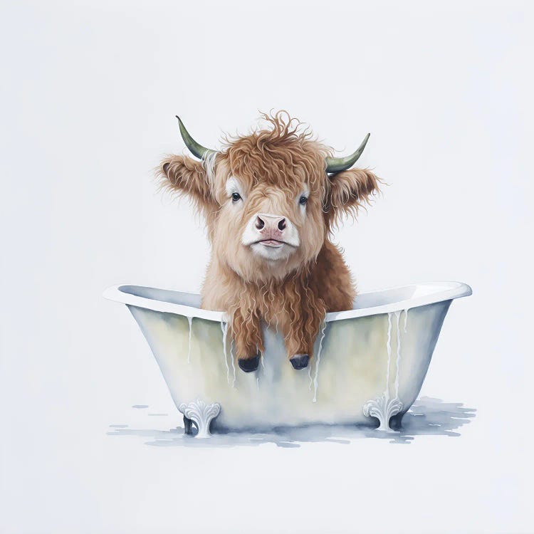 Bathing A Highland Cow III