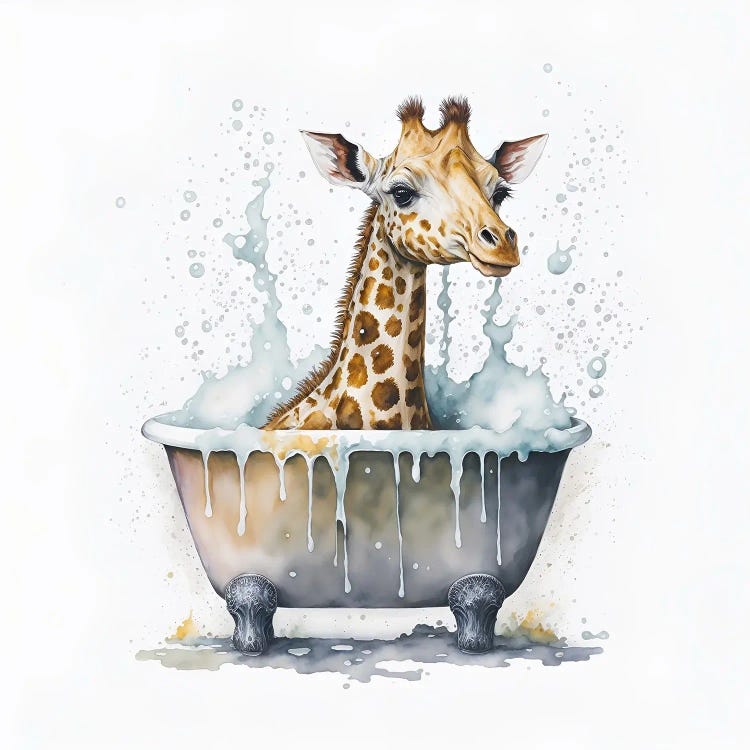 Bathing A Giraffe