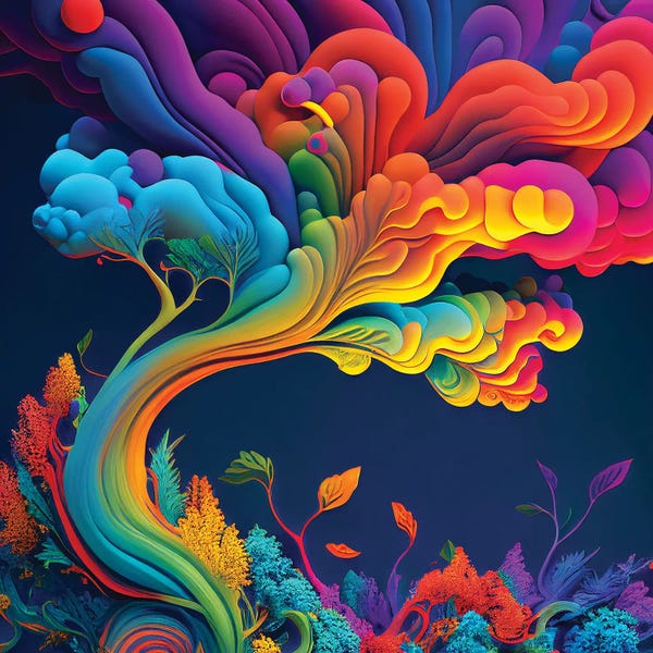 Mike Kiev: Magic Rainbow Tree II by Mike Kiev