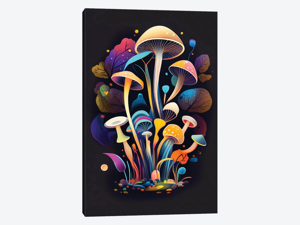Fantastic Mushrooms II by Mike Kiev 1-piece Canvas Wall Art
