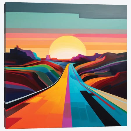Road To The Sun Canvas Print #MII443} by Mike Kiev Canvas Art