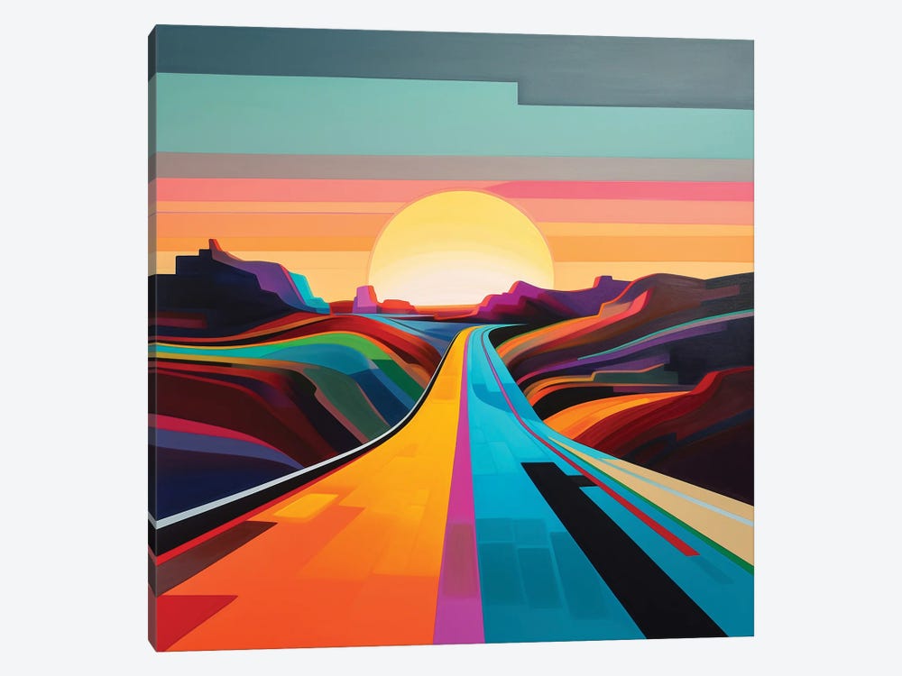 Road To The Sun by Mike Kiev 1-piece Canvas Art