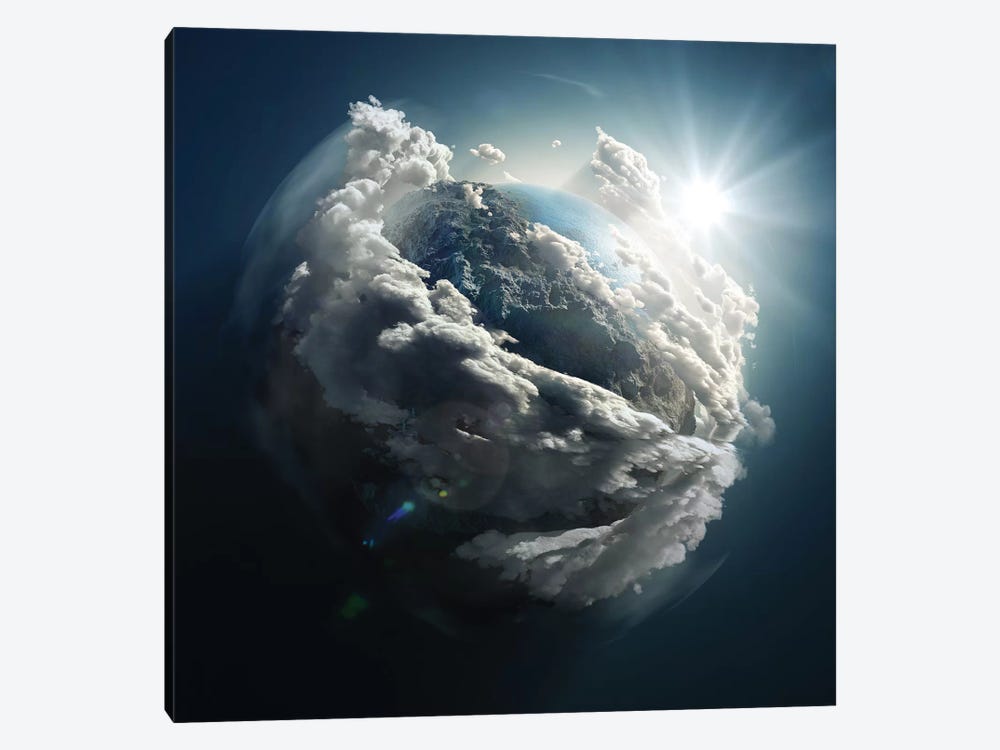 Sunrise Over The Earth by Mike Kiev 1-piece Canvas Print