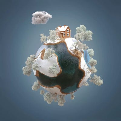 Winter On A Small Planet by Mike Kiev gallery poster