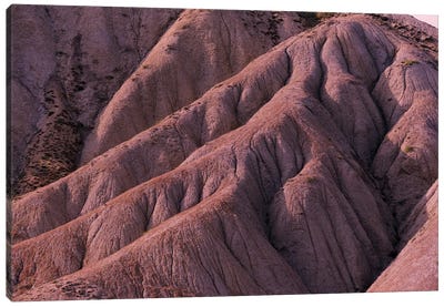 Red Eroded Mountainside Canvas Art Print - Rocky Mountain Art Collection - Canvas Prints & Wall Art