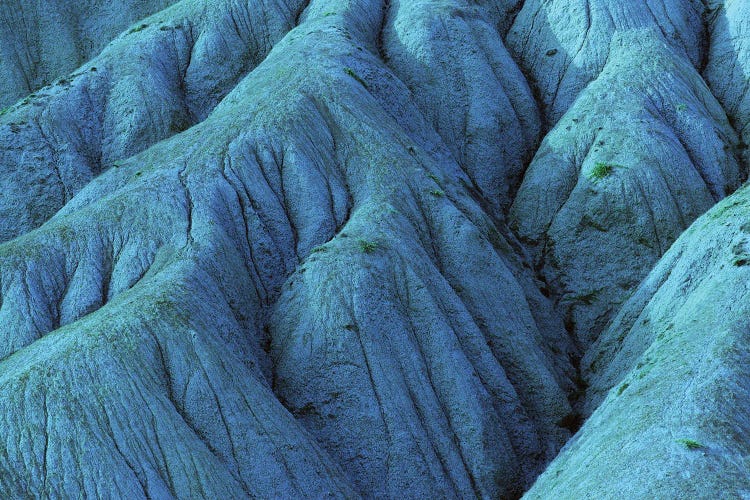 Blue Eroded Mountainside