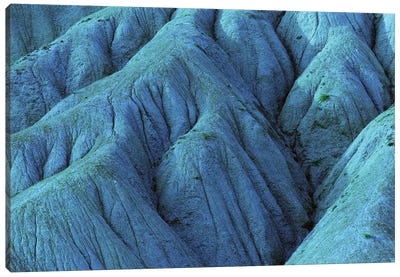 Blue Eroded Mountainside Canvas Art Print - Mike Kiev