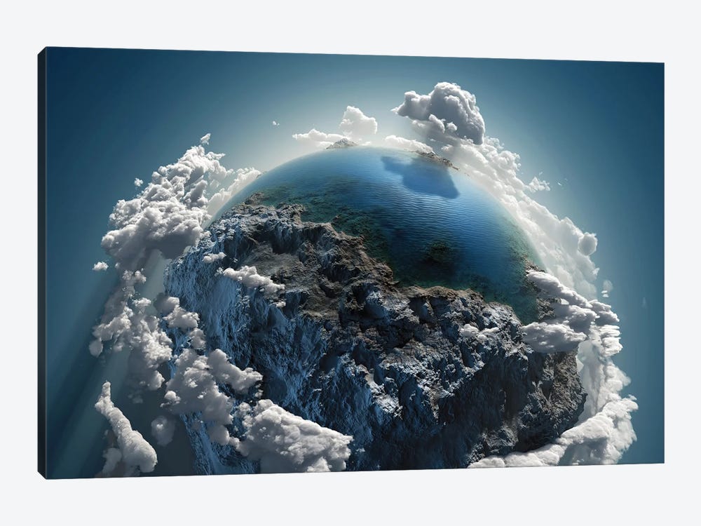 Cloud Earth In Space by Mike Kiev 1-piece Canvas Artwork