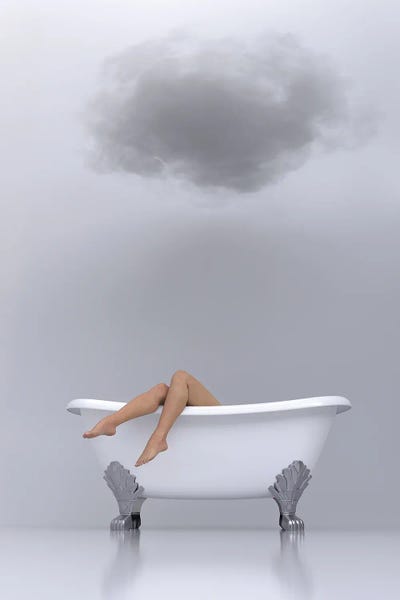 Artists From Ukraine: woman relaxing in the bath by Mike Kiev