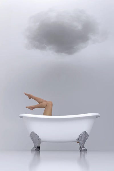 Mike Kiev: woman relaxing in the bath 2 by Mike Kiev