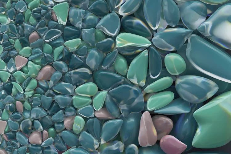 Colourful Sea Pebble Background