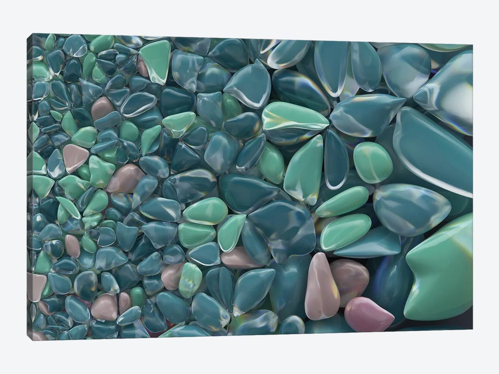 Colourful Sea Pebble Background by Mike Kiev 1-piece Art Print