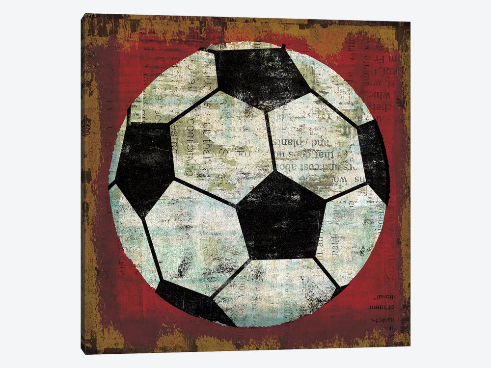 Ball IV on Red by Michael Mullan 1-piece Canvas Artwork