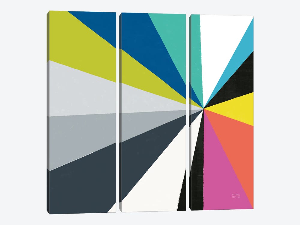 Triangulawesome Color III 3-piece Canvas Artwork
