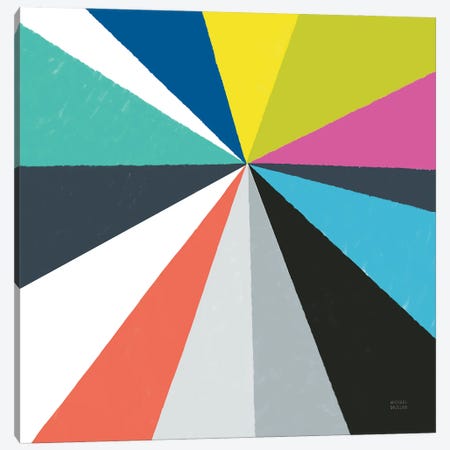 Triangulawesome Color IV Canvas Print #MIM48} by Michael Mullan Canvas Art Print