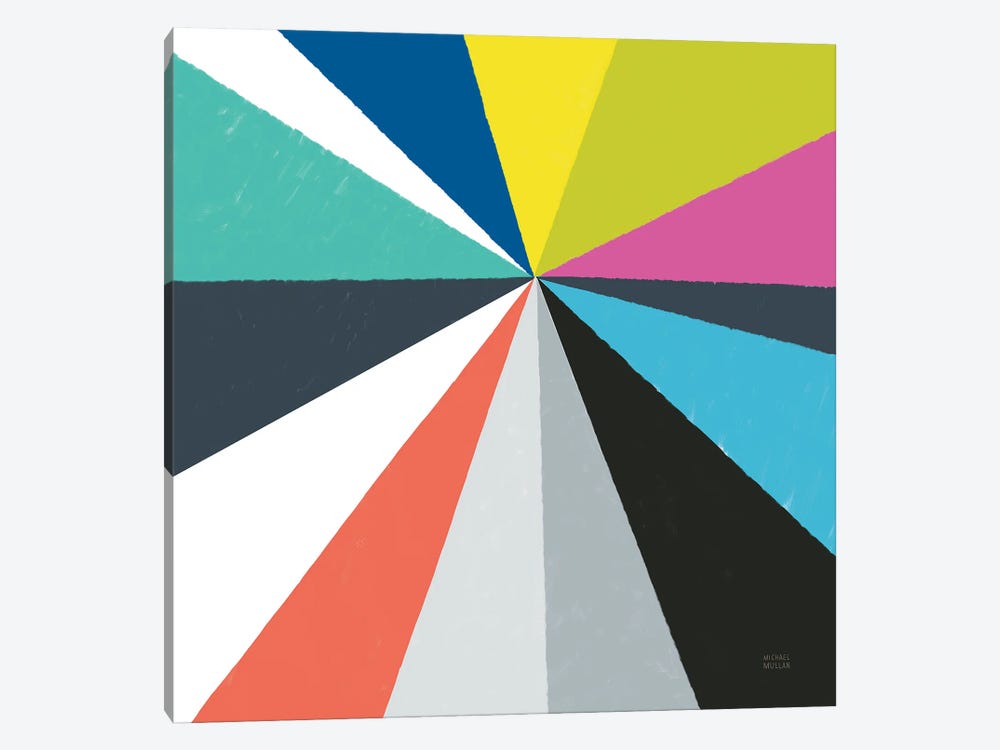 Triangulawesome Color IV by Michael Mullan 1-piece Canvas Print