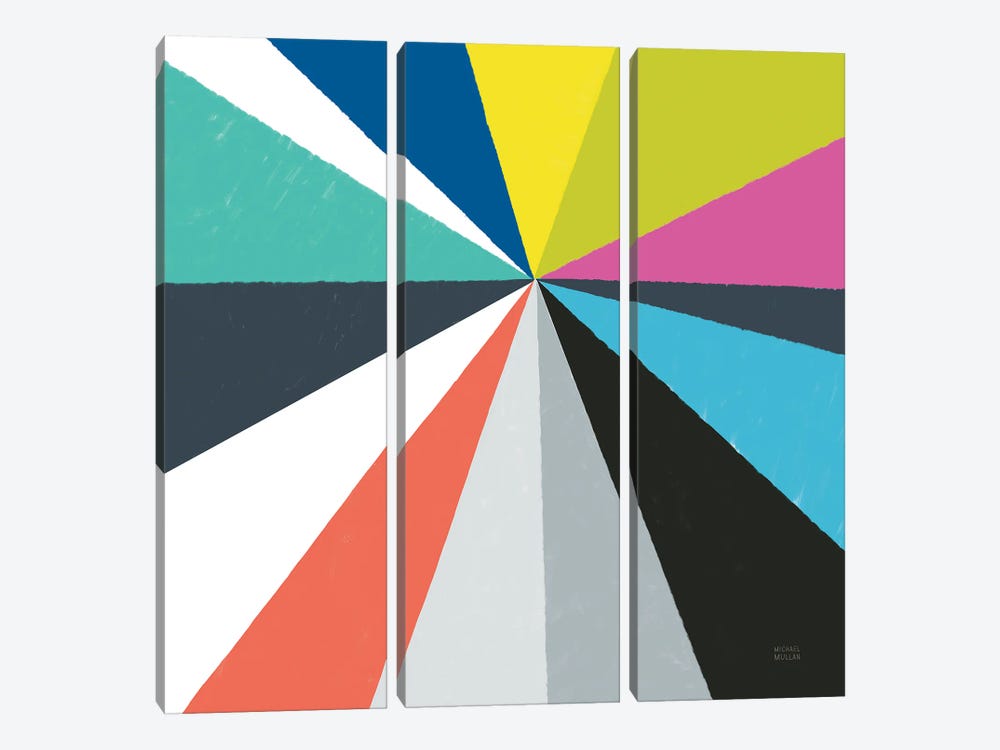 Triangulawesome Color IV 3-piece Canvas Art Print