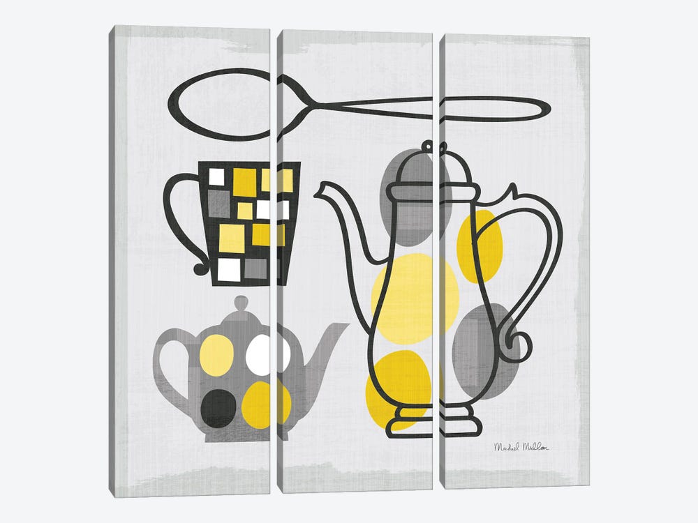 Modern Kitchen Square IV by Michael Mullan 3-piece Canvas Art