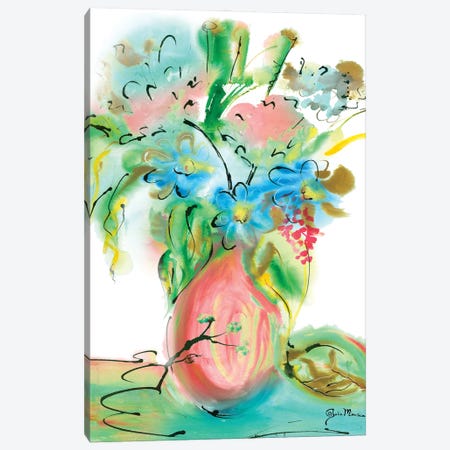Flower Burst Vase II Canvas Print #MIN2} by Julia Minasian Canvas Print