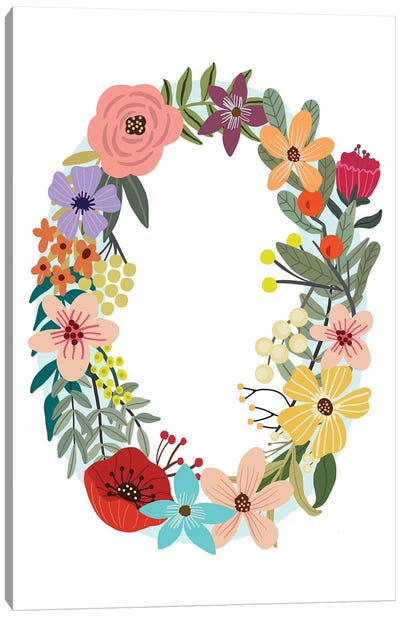 Floral Zero Canvas Art Print - Mia Charro
